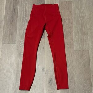 Lululemon Red High-Waisted Leggings - size 0